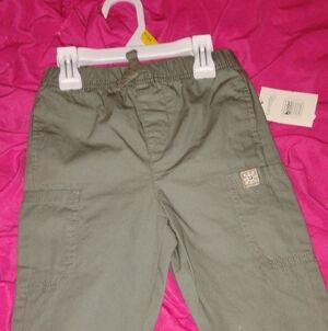 Olive Green Kids Cargo Pants